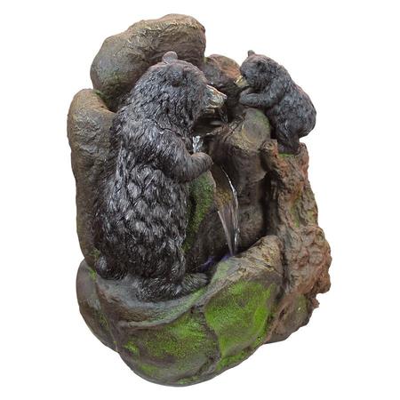 Design Toscano Grizzly Gulch Black Bears Sculptural Fountain SH380324